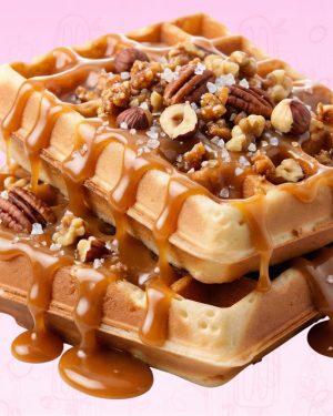 Nutty Caramel Crunch Waffle-Photoroom